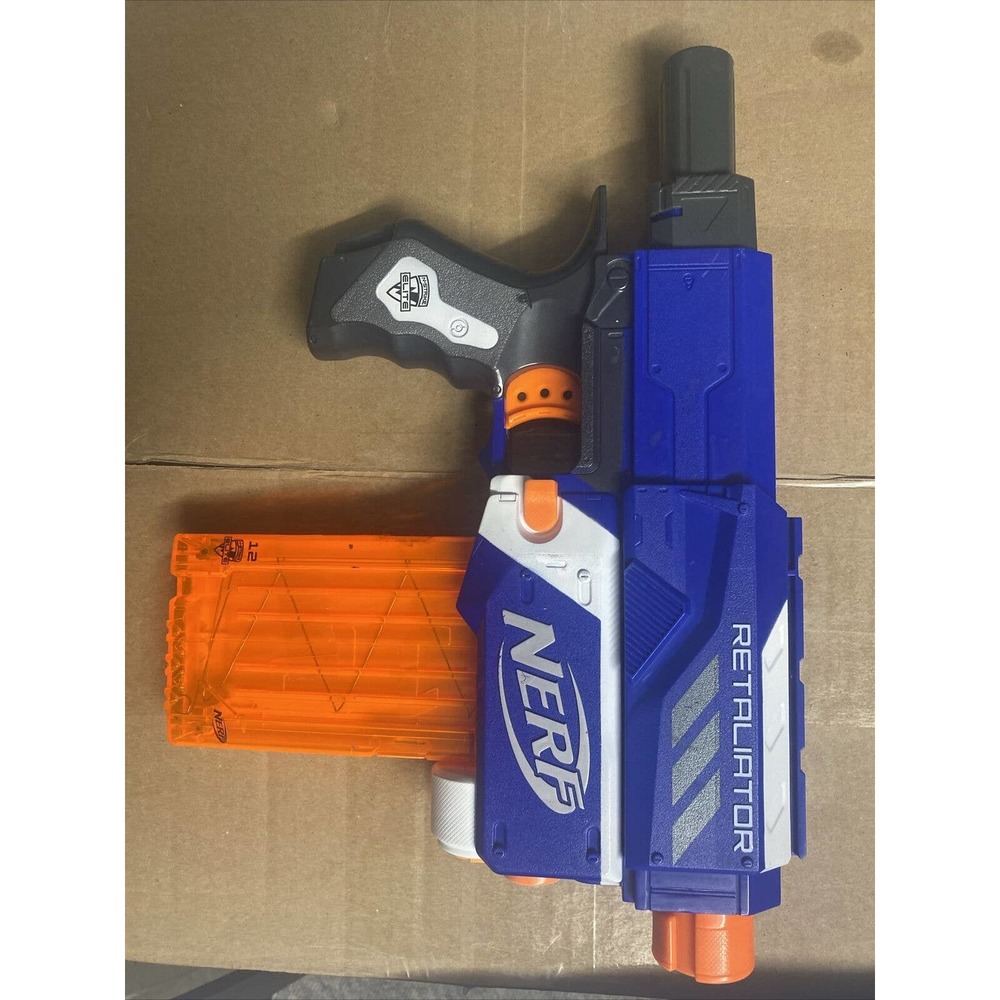 Nerf Retaliator Nerf Flip 16 Parts Dart Blaster Two Guns Nerf Elite Blue